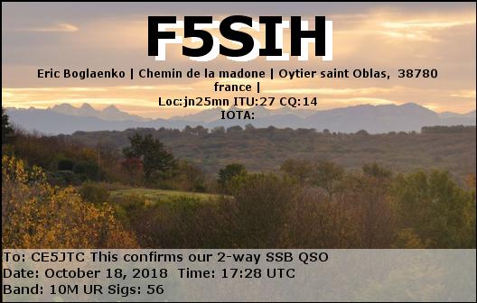 QSL para CE5JTC